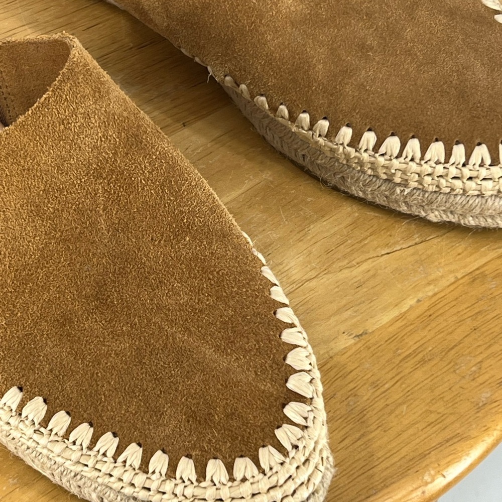 Sam Edelman Austin Espadrille Mule Slide Shoes  Cow Suede Leather 8 - Picture 10 of 11